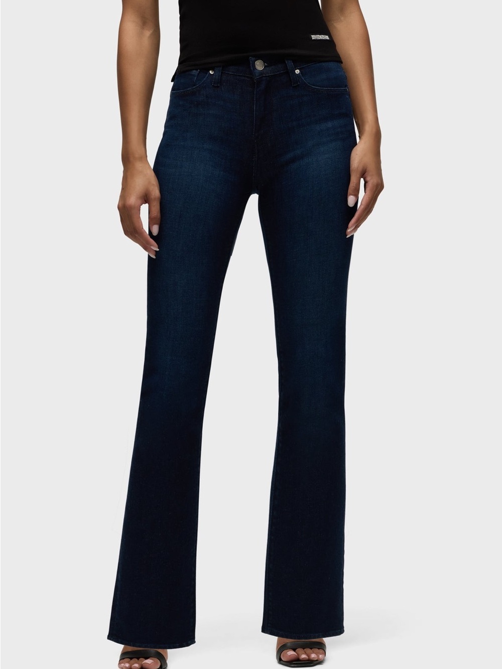 Revolve Hudson Barbra High Rise Flare Dark Wash Jeans - Navy